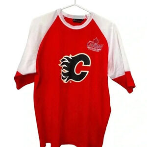 Ascend Calgary Flames, short sleeve jersey  w Molson Canadian logo